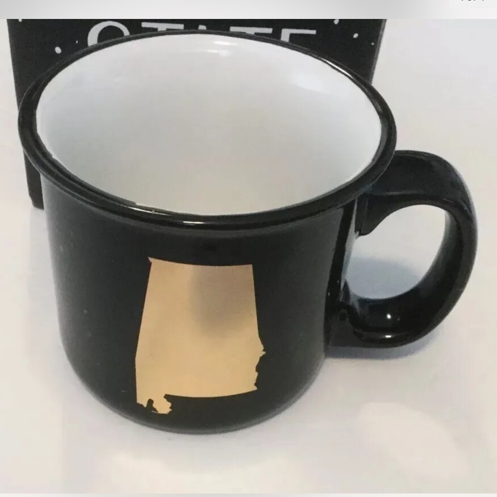 About Face Designs State Of Mine Alabama Ceramic Campfire Mug 13.5 oz New